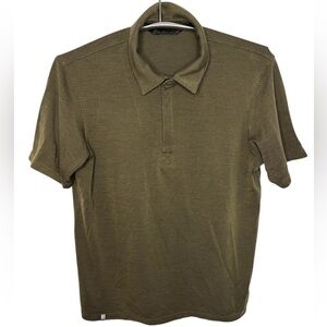 QOR Olive Green Men's Polo Shirt, Size L